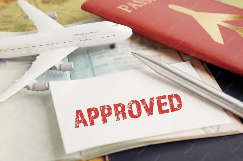 Sri Lanka tourist visa ETA approval document with passport and boarding pass